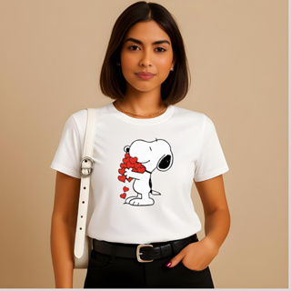 T-shirt Baby Look Blusinha Feminina Snoop 100% Algodão em Oferta na Shopee