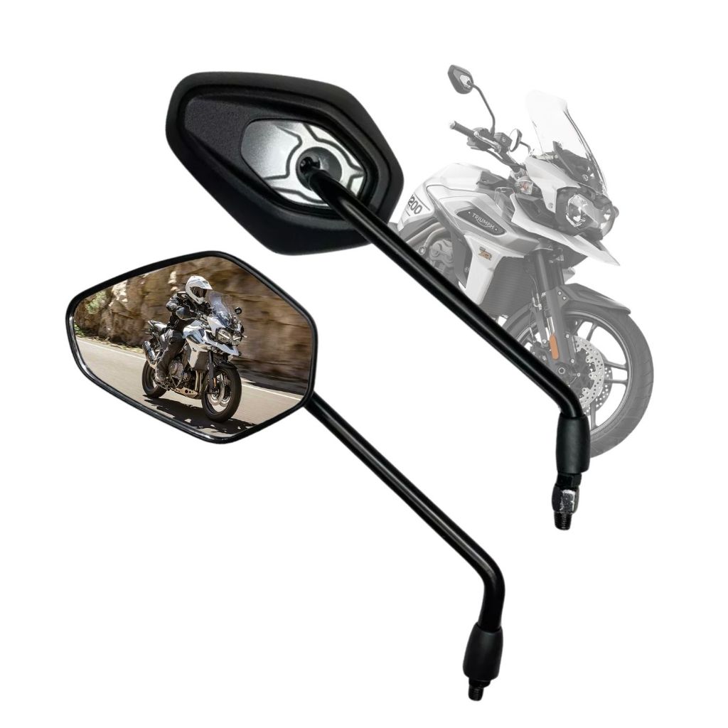 Par Retrovisor Rosca Modelo Triumph Tiger 1200 Preto Espelho em Oferta na Shopee