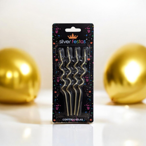 Velas de Aniversário Espiral Varias Cores - Destaque Seu Bolo com Estilo