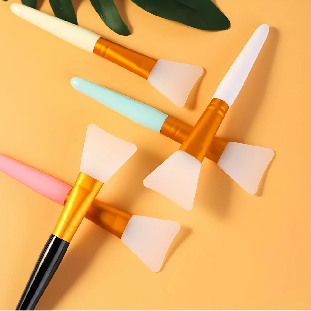 Pincel Espátula Silicone SkinCare Facial Argila Creme Máscara Maquiagem Aplicação Cores Sortidas Prático Beauty Tools