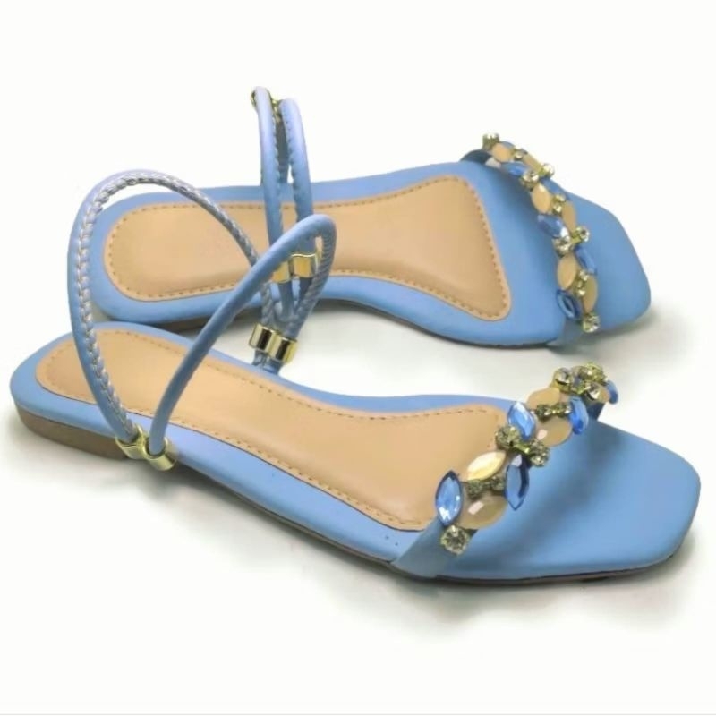 Sandália Pedraria Rasteira Chinelo Casual Rasteirinha Barata Várias Cores Verão 2022 Confortável Envio Imediato