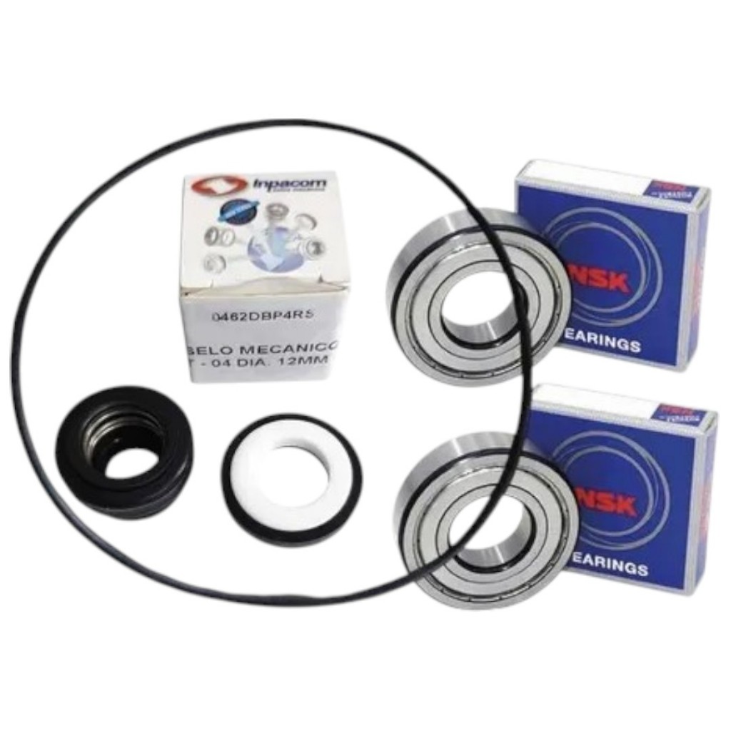 Selo Mecânico 12mm T-04+rolamentos 6201zz e 6202zz+Oring Bomba Ultra Da-2 1/2cv Dancor Produto original em Oferta na Shopee