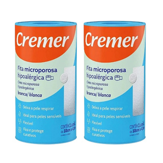 Kit 2 Fita Micropore Branco 10cm x 10m Cremer Fita Cirúrgica Hipoalergênica em Oferta na Shopee