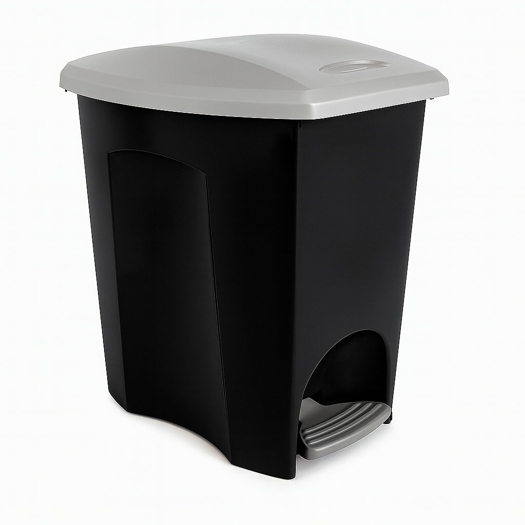 Lixeira 14L Com Pedal Ecoblack Plasútil TLixeira 14L Campa Fixa Ideal Para Cozinha Banheiro Lavanderia Escritório E Mais
