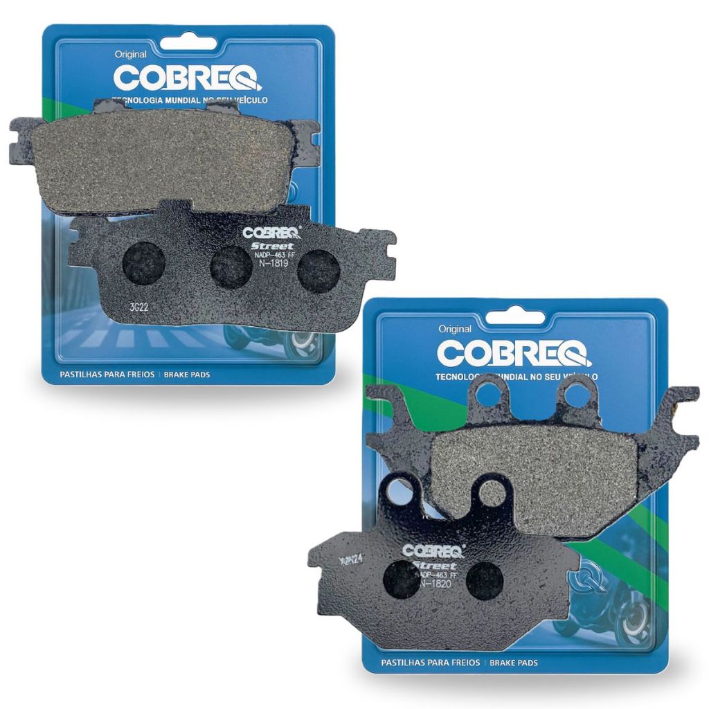 Kit Pastilhas de Freio P/ Dafra Next 250 / Roadwin 250 Cobreq em Oferta na Shopee