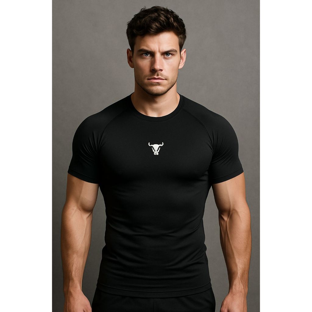 Camiseta Masculina de Compressão Academia Musculação Termica