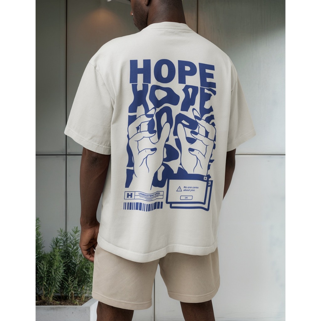 Camiseta Oversized Streetwear Hope Estilosa Confortavel