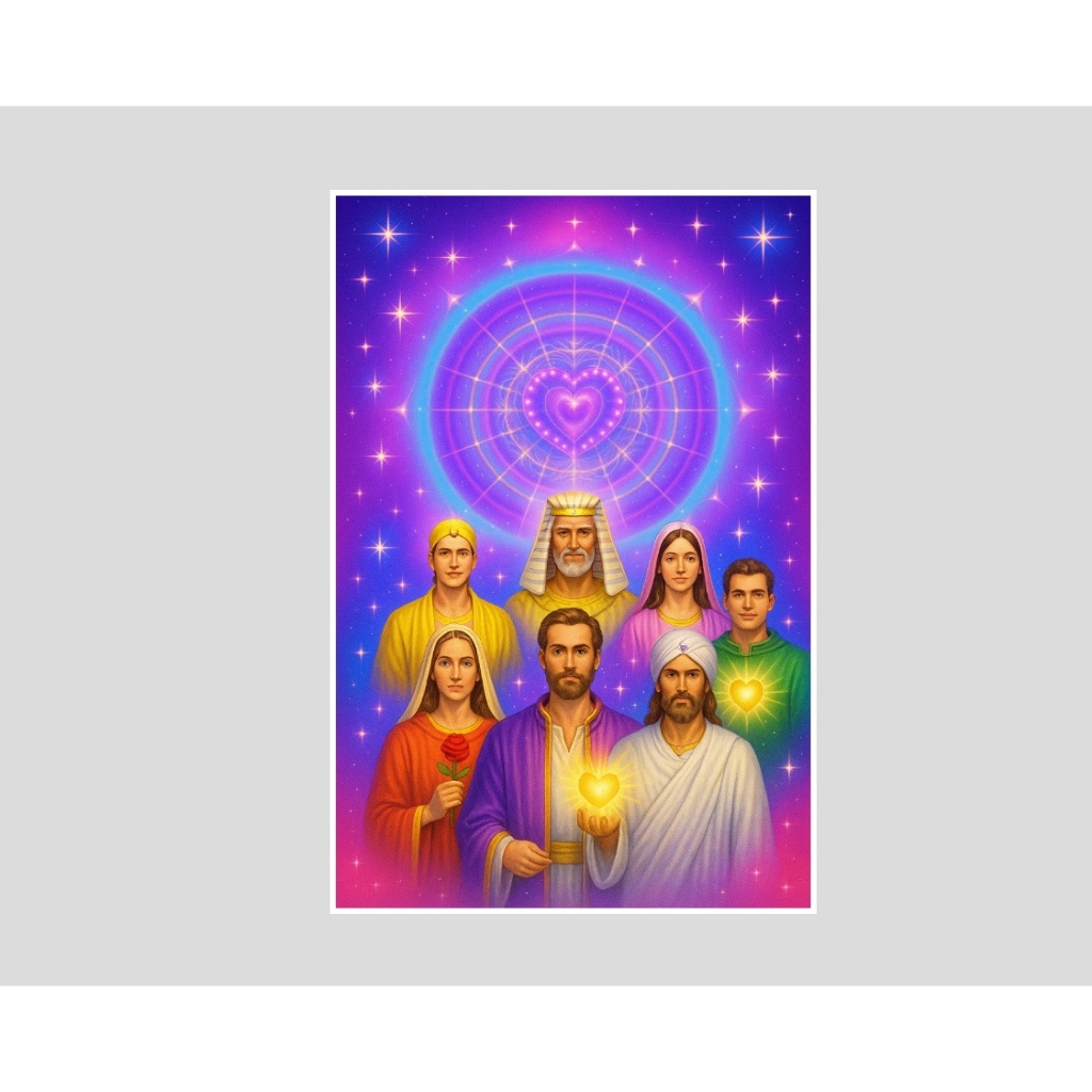 Quadro Mestres Ascensionados Arcanjo Esoterismo Fraternidade