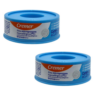Kit 2 Fitas Microporosa Cremer 1,2cm x 10m Branca Hipoalergênica Hospitalar em Oferta na Shopee