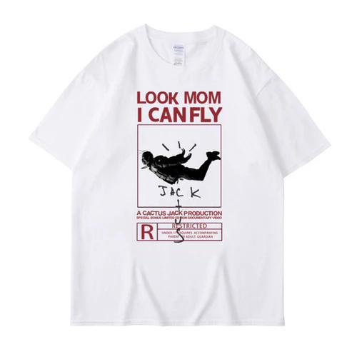 Camisa Premium Look Mom I Can Fly Travis Scott Blusa Unissex Camiseta 100% Algodão