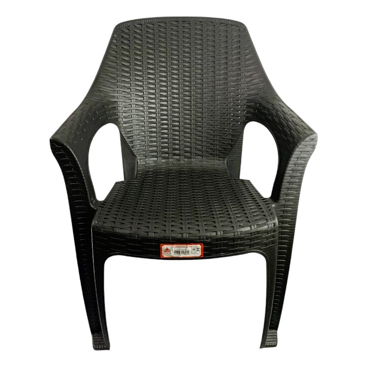 Cadeira Poltrona Ratam De Praia Varanda Piscina Jardim Preto
