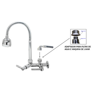 Torneira Com Adaptador De Filtro e Maquina De Lavar Cromada, Torneira Flexivel Gourmet Filtro em Oferta na Shopee