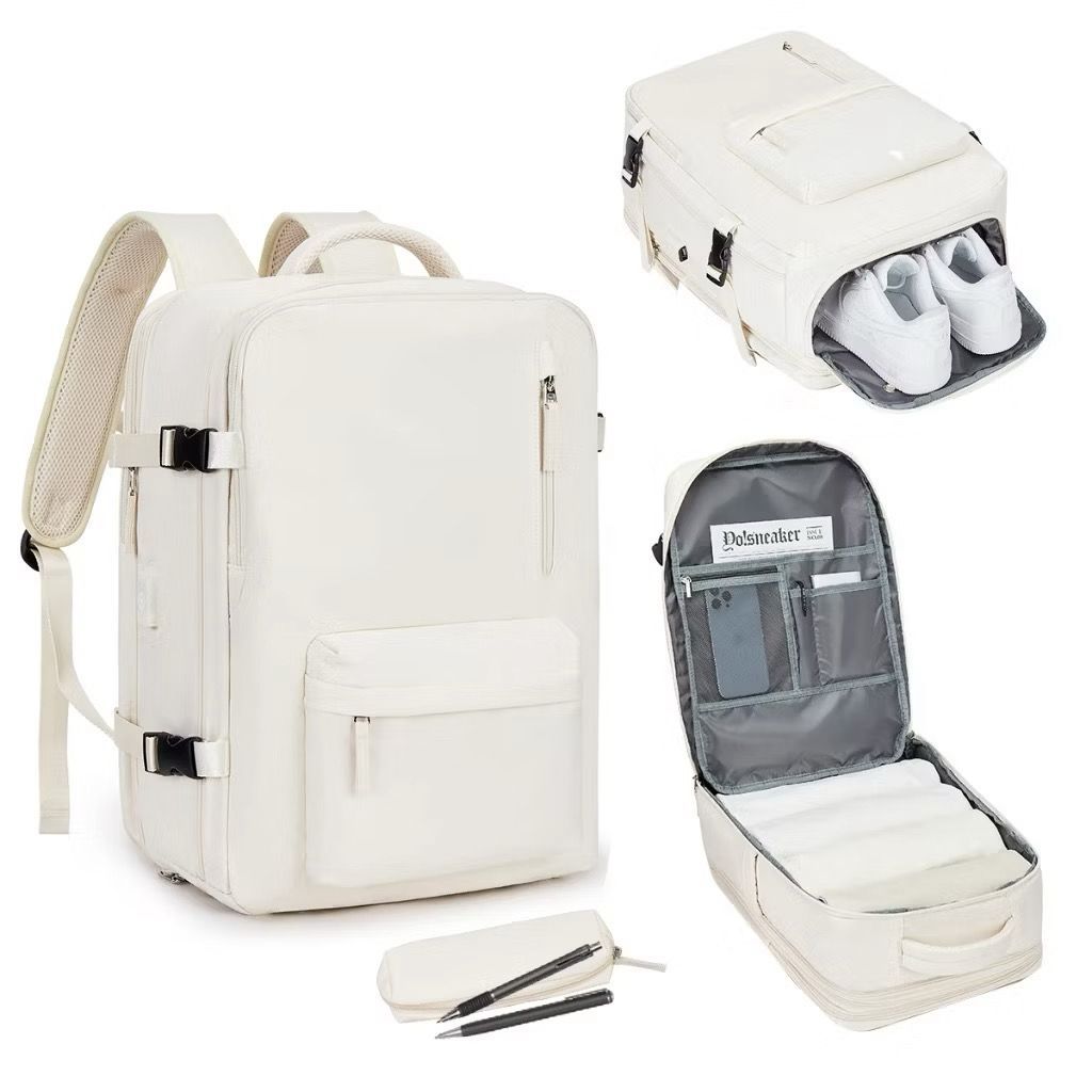 Mochila de viagem multifuncional à prova d'água expansível aprovada pela companhia aérea