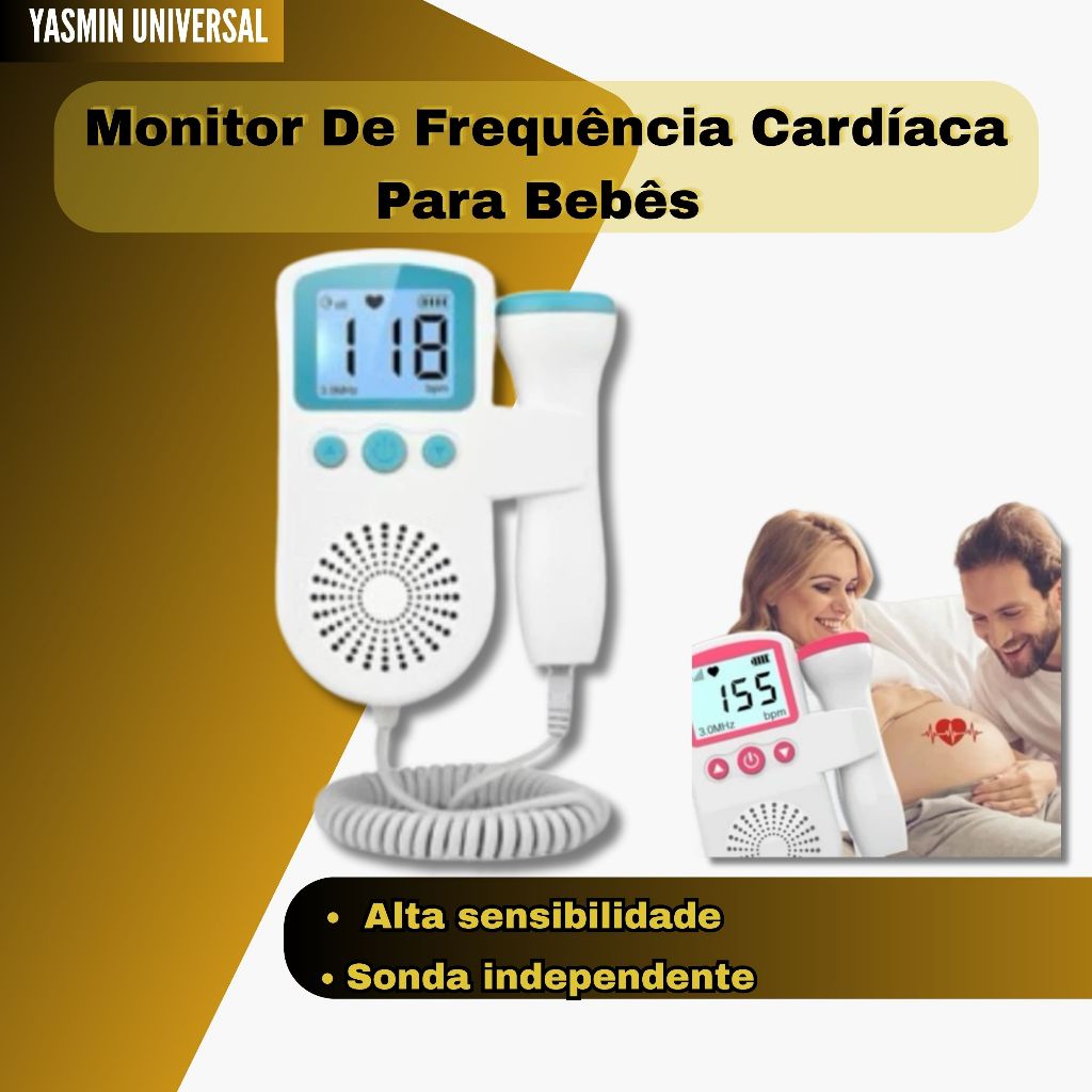 Monitor De Frequência Cardíaca Para Bebês Uso Doméstico Display De Gravidez Detector De Som Fetal Bebê JSL-T501