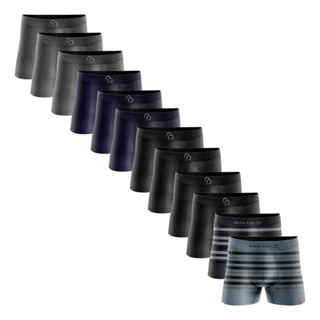 Kit 12 Cuecas Boxer Microfibra Rafa Parize Sem Costura Masculina Promoção em Oferta na Shopee