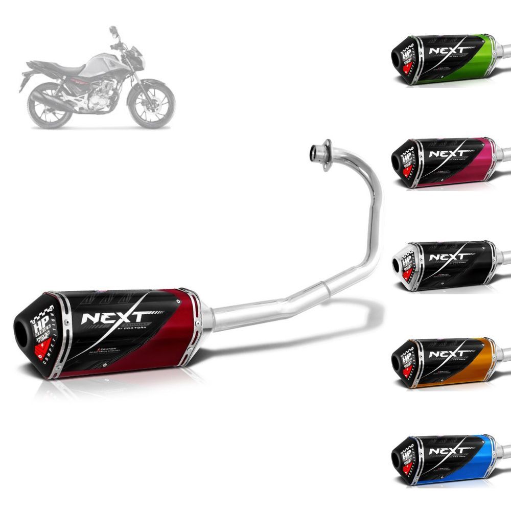 Escapamento Escape Pro Tork Next Hp Series Competition Fan 160 / Cg Start 160 / Titan 160 em Oferta na Shopee