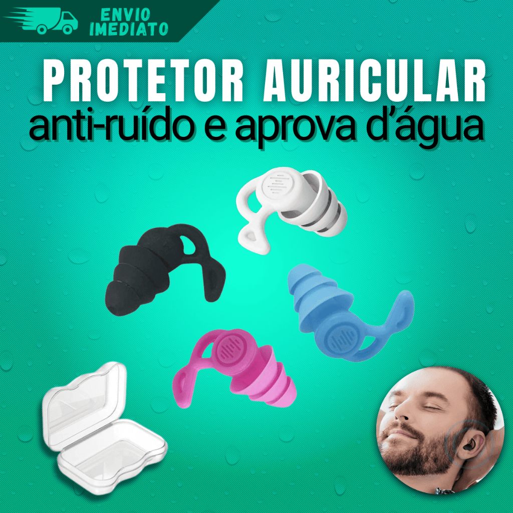Tampão Ouvido Par 3 Camadas Antiruído Plug Dormir Natação Estudos Trabalho Protetor Auricular