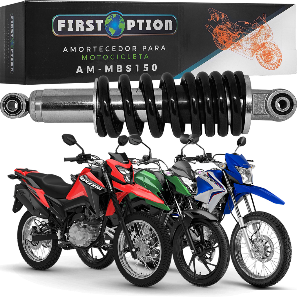 Amortecedor Traseiro Moto Bros 125 150 160 e XRE190 First Option AM-MBS50 em Oferta na Shopee