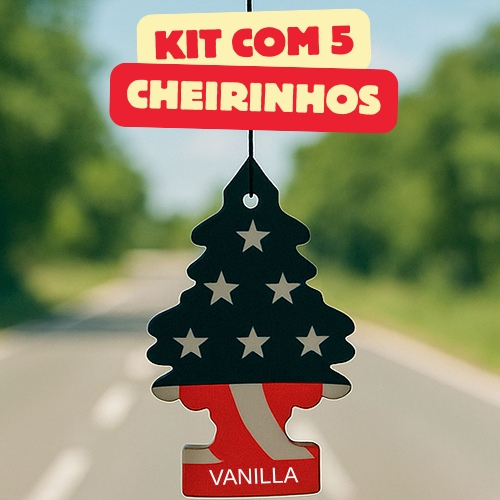 5 Cheirinhos Carro Baunilha Vanilla Odorizador Elimina Odores Aroma Suave Longa Duração Veículos