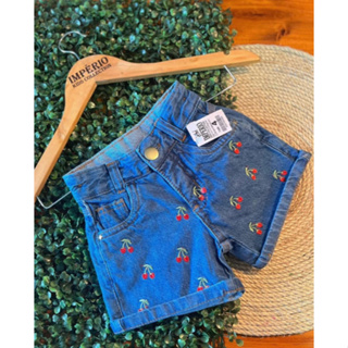 Bermuda Short Jeans Feminino Infantil 4 a 16 Anos Promoção em Oferta na Shopee
