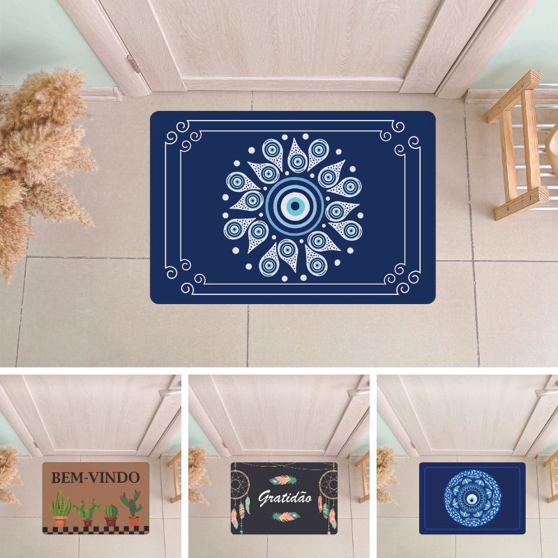 Tapete Bem Vindo de Porta Capacho Entrada Emborrachado Antiderrapante 40x60 Várias Estampas em Oferta na Shopee
