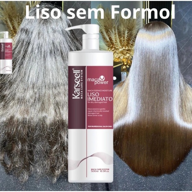 Karseell - Liso Imediato - Brilho tridimensional 500g Lisoterapia Cabelos Hidratados e Sedosos