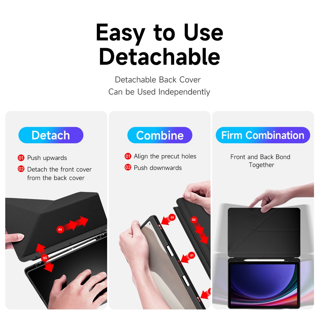Detalhes do Capa Case Dux Magi Anti Impacto Para Tab S10 FE/ S9 / S9 FE (10,9 polegadas)