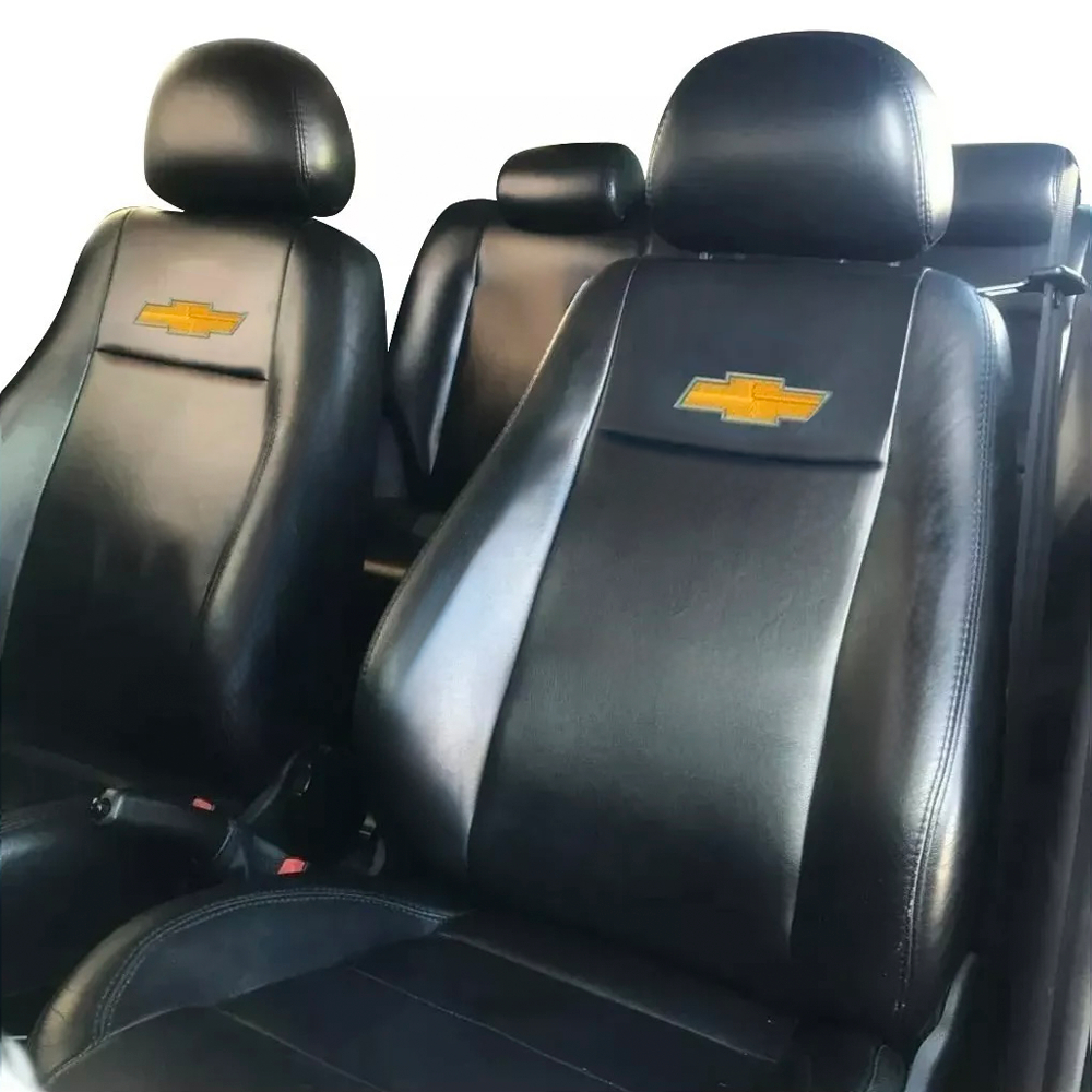 JOGO DE BANCO PARA CARRO COURO AUTOMOTIVO CORSA, CORSA CLASSIC COM LOGO GM UNIVERSAL