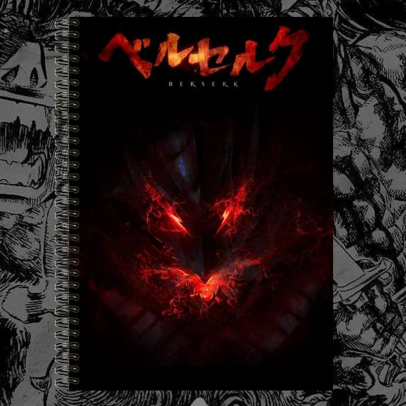 Caderno edição especial de  Berserk – O Inferno Anda Entre Nós | Modelo Exclusivo para Fãs