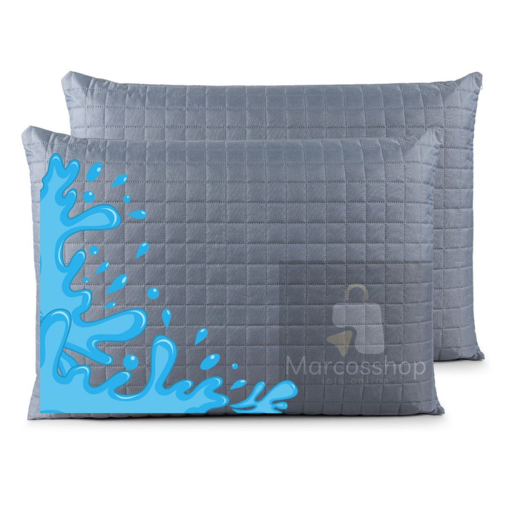 Kit  Fronhas Impermeável Anti-Ácaro Capa Travesseiro Com Zíper  com 1,2 ou 4 unidades MARCOSSHOP em Oferta na Shopee