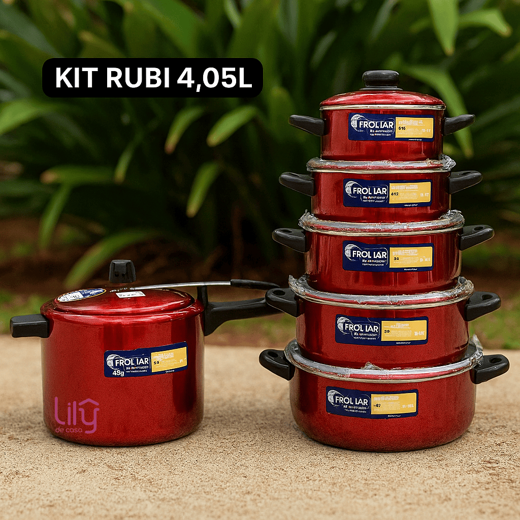 Jogo de Panelas 5 peças + Panela de Pressão 4,5 litros de Excelente Qualidade em Oferta na Shopee
