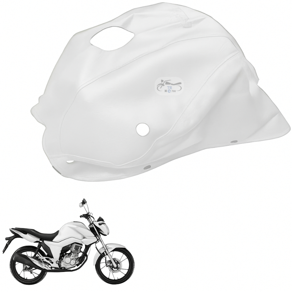 Capa Do Tanque Moto Titan Fan 160 2016 A 2024 Branca