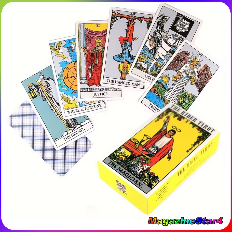 Cartas de Tarô Rider Waite Clássico – The Rider Tarot – 78 Cartas Baralho Completo