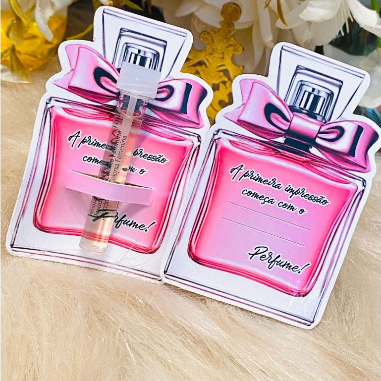 Tag para Amostra de Perfume 1ml | Tag 5x7cm em Oferta na Shopee