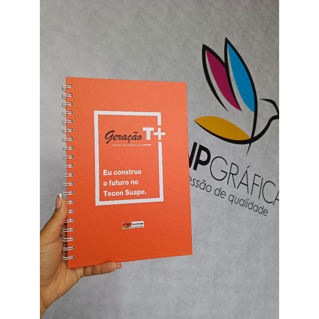 Caderno Personalizado 100 Folhas Capa Dura 15,5x21,5cm Envie Sua Arte Presente Criativo e Exclusivo