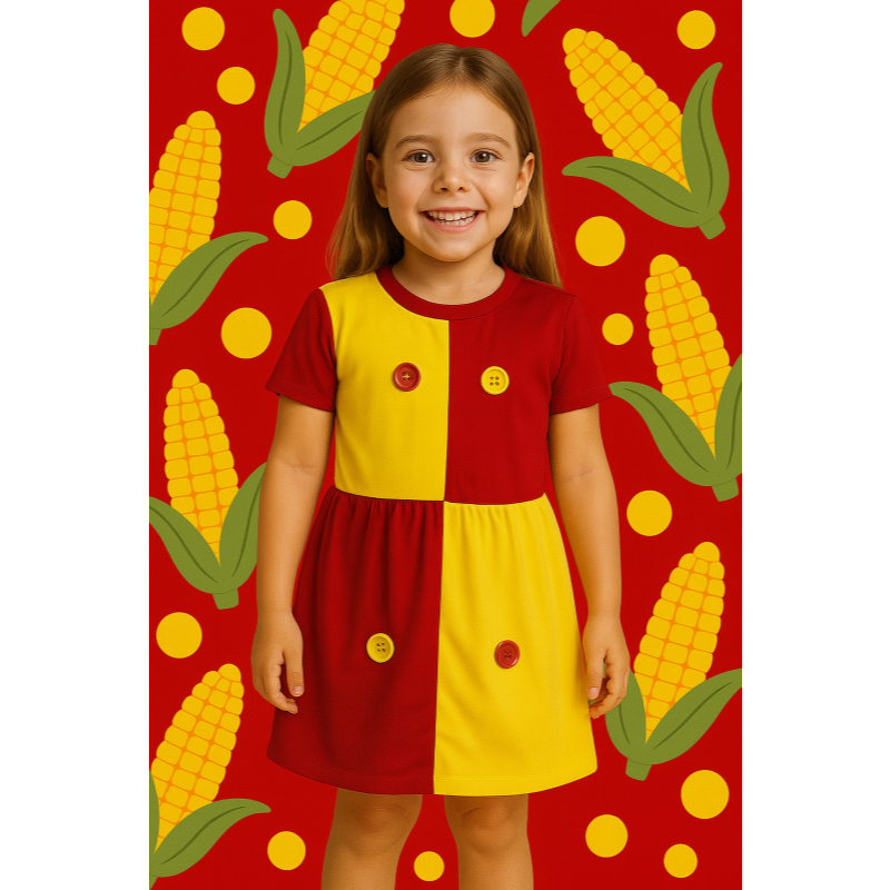 FANTASIA INFANTIL EMILIA FESTAS MENINAS em Oferta na Shopee