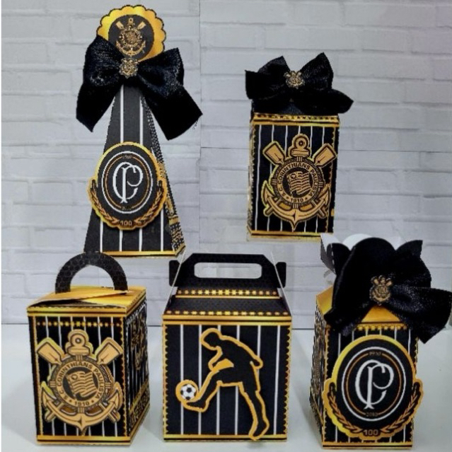 kit festa- Corinthians Dourado- PEGUE E MONTE- Lembrancinhas Personalizadas-Papelaria Personalizada-Festa de Aniversário