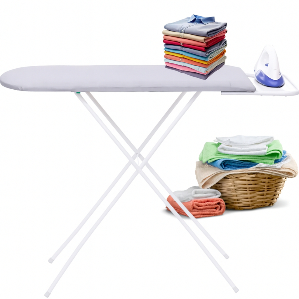 Tábua de Passar Roupas Regulável Reforçada Pés Dobráveis Térmica com Forro