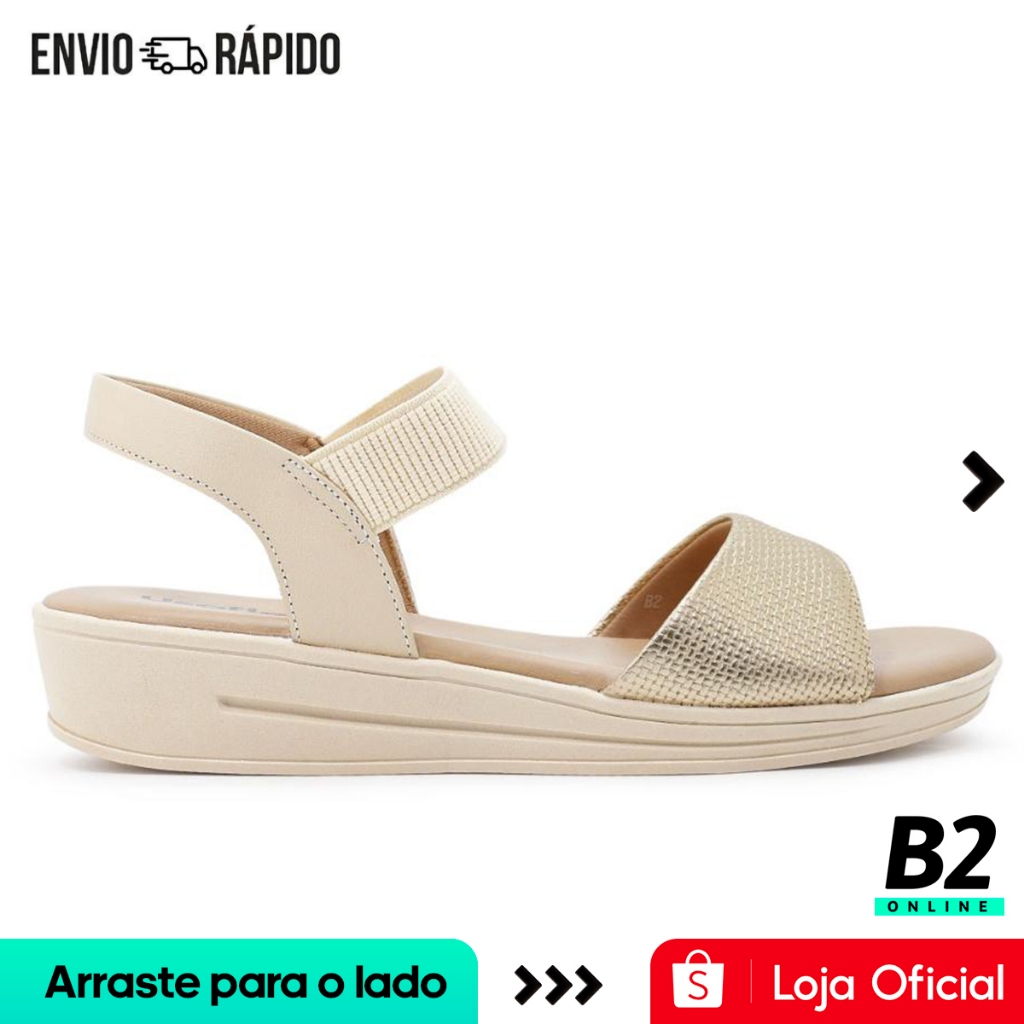 Sandália Usaflex Confortável Tiras Elástico Plataforma Feminina Original com Nota Fiscal e Garantia - Women Shoes
