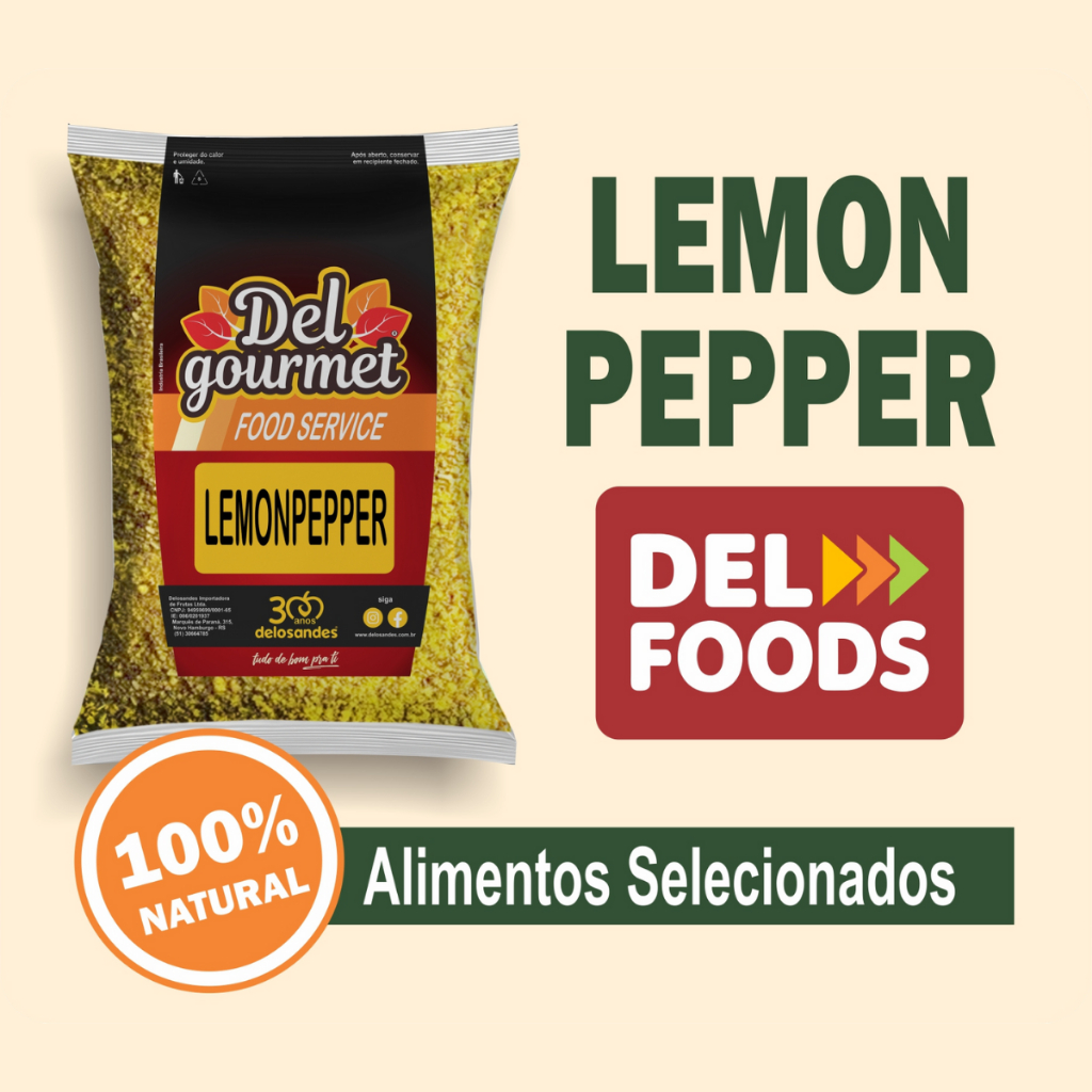 Tempero Lemon Pepper 100% Natural Sabor Cítrico e Picante Para Carnes, Peixes e Aves em Oferta na Shopee