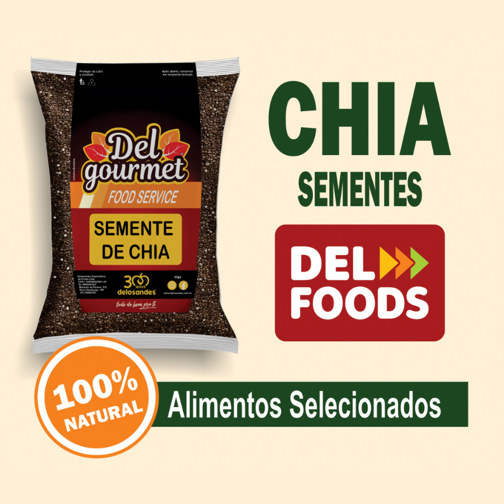 Semente de Chia Natural Super Alimento Rico em Fibras e Ômega3 em Oferta na Shopee