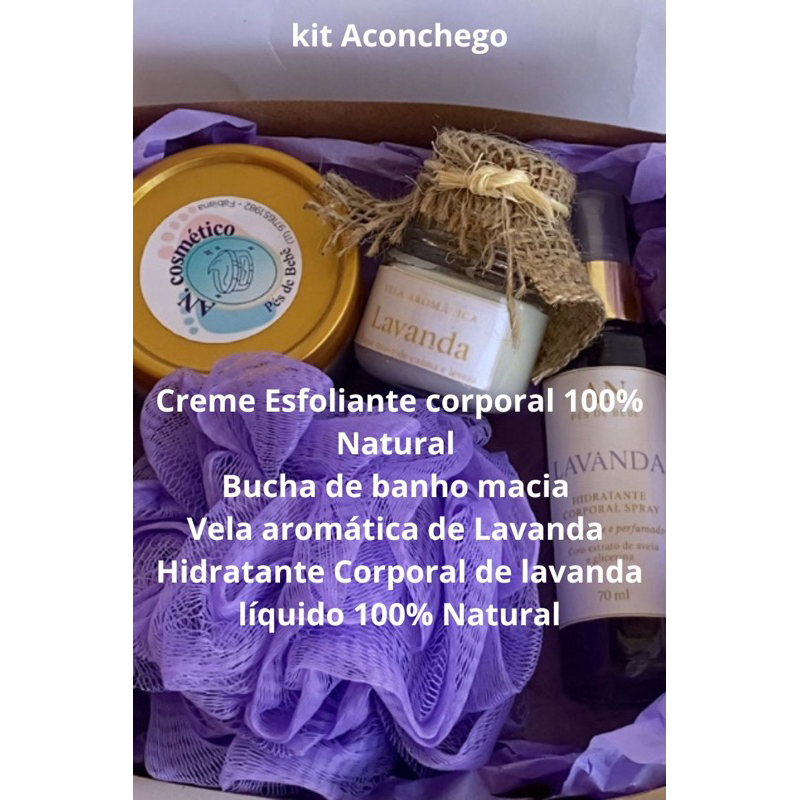 Kit Presente Artesanal /Autocuidado Spa em casa/Lavanda/ Relaxa/Acalma/ esquenta