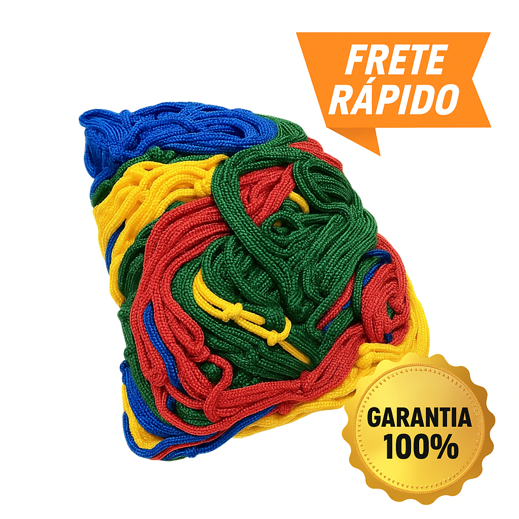 Rede Proteção Cama Elástica 100% Polipropileno| Alta Resistência | Cores Vivas ( escolha o tamanho)Frete Rápido