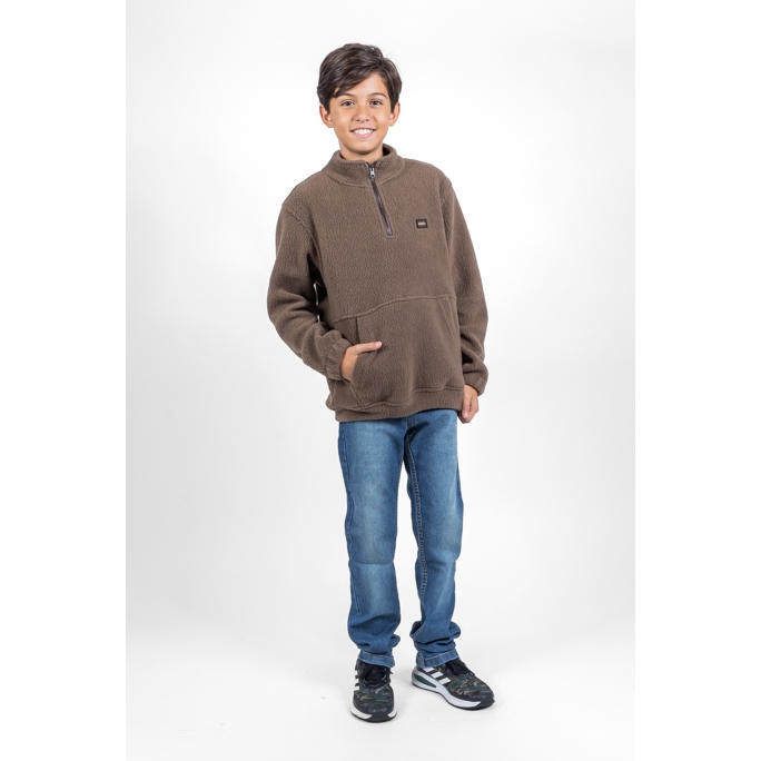 Casaco Nicoboco Sherpa Juvenil com Zíper Frontal - Baby & Kids Fashion