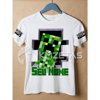 Blusa Minecraft Creeper Infantil Juvenil Adulto Camisa Personalizada T-Shirt Unissex em Oferta na Shopee
