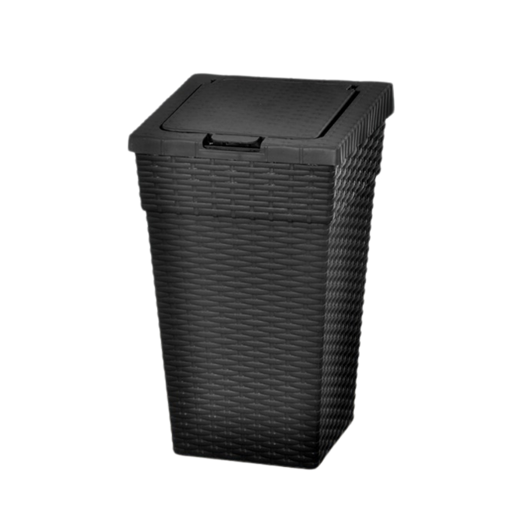 Lixeira 10 Litros Cesto de Lixo Com Tampa Click Para Cozinha Banheiro Rattan Reforçada Plástico em Oferta na Shopee