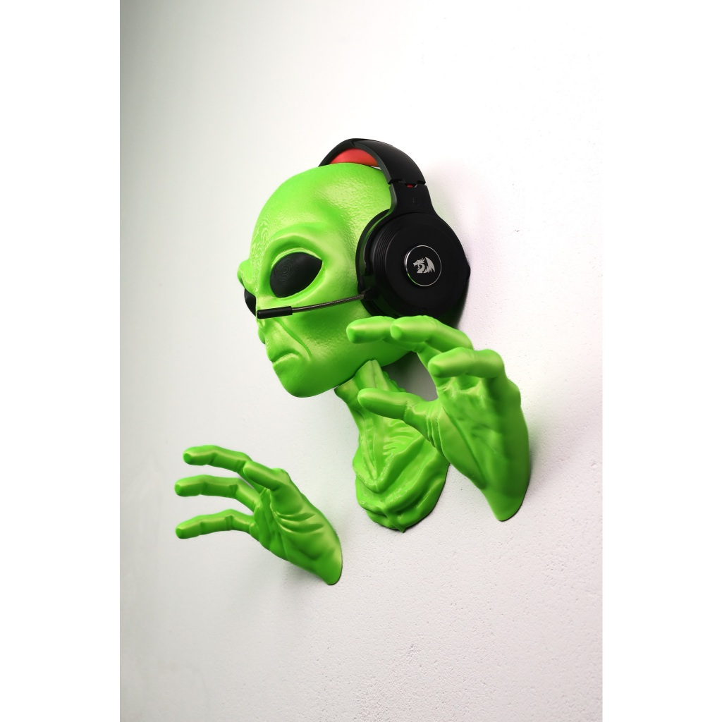 Suporte de Fone Alienígena - Geek Alien com maos de parede ET