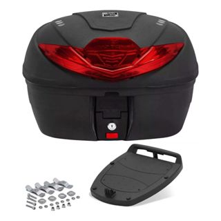 Baú Bauleto Moto Traseiro 35 Litros Smart Box 4 Universal Preto Lente Fumê/Vermelho - Pro Tork em Oferta na Shopee