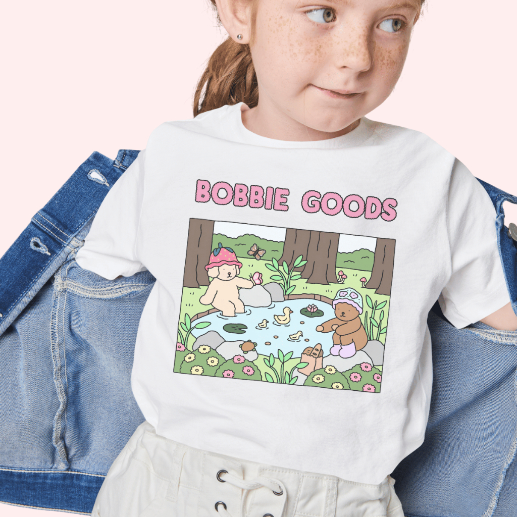 Camiseta Estampada Infantil Bobies Good Em Algodão Juvenil Tendência Livro De Colorir Dia Das Crianças