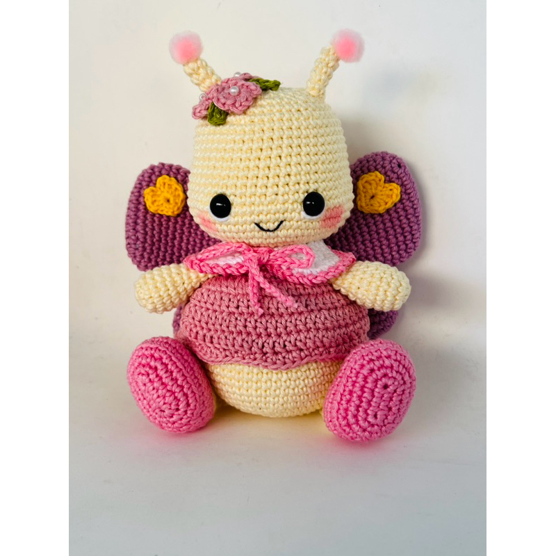 Jardim Encantado Crochê/Amigurumi Borboleta,Joaninha, Abelinha,Centopeia,Abelha,Passarinho